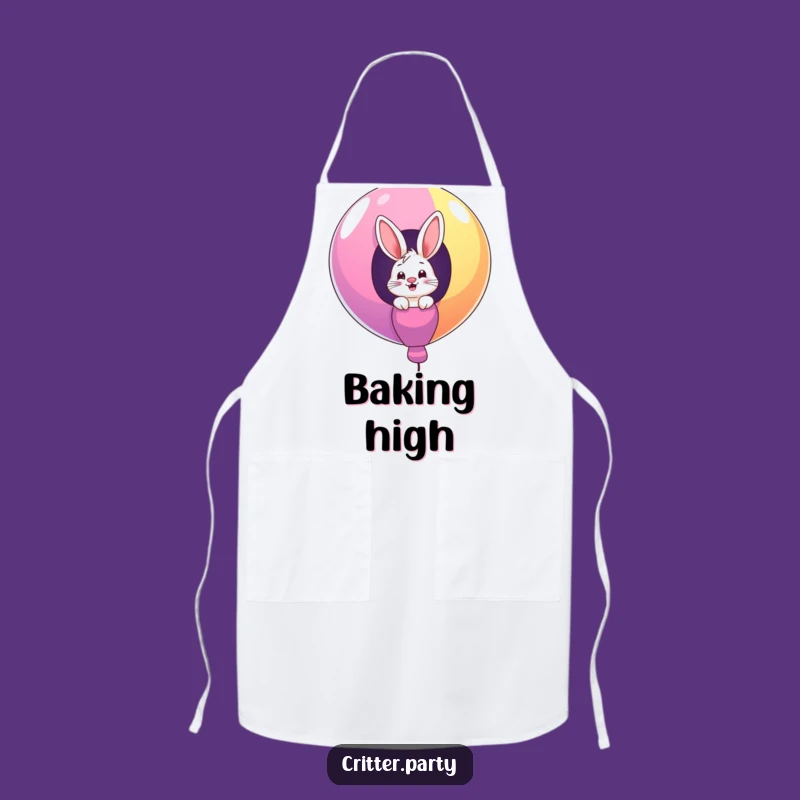 Funny Bunny Balloon Apron: Giggling Critter Chef, Perfect Funny Gift for Playful Cooks
