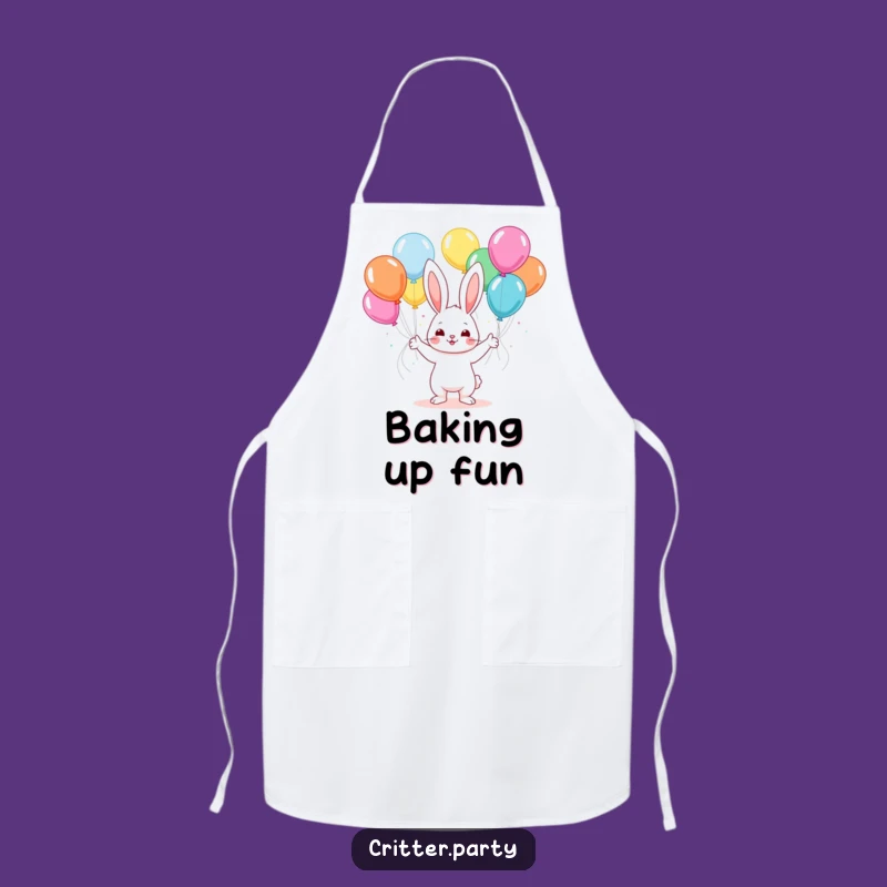 Funny Kawaii Bunny Chef Apron: Festive Party Kitchen Wear Gift