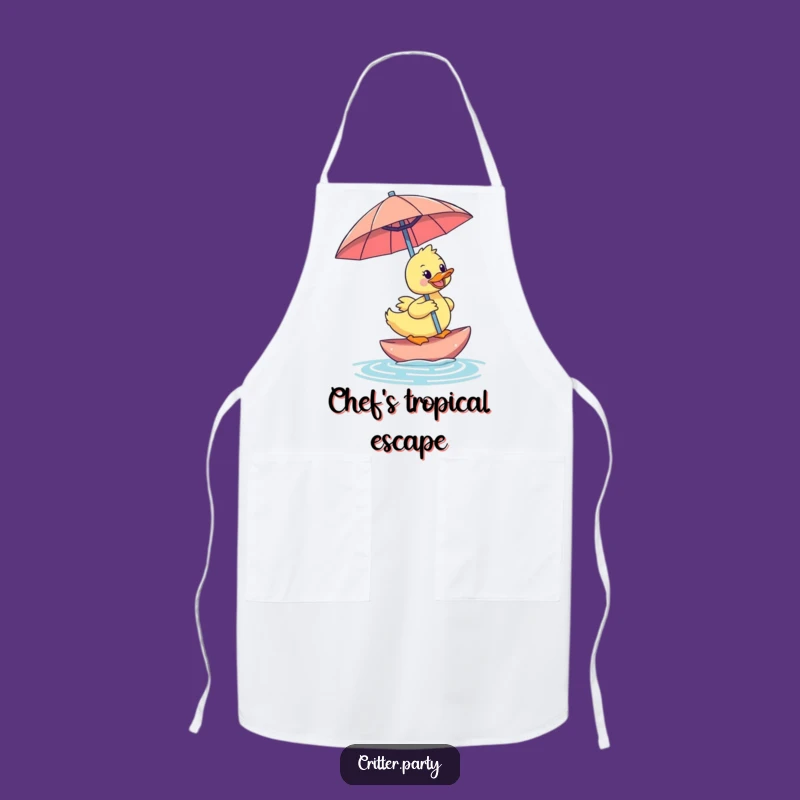 Funny Duckling Umbrella Apron: Cook with Tropical Flair and Hilarious Charm