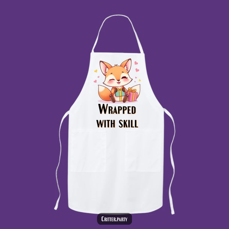 Funny Fox Juggling Apron: Witty Kitchen Fun, Perfect Funny Gift for Cooks