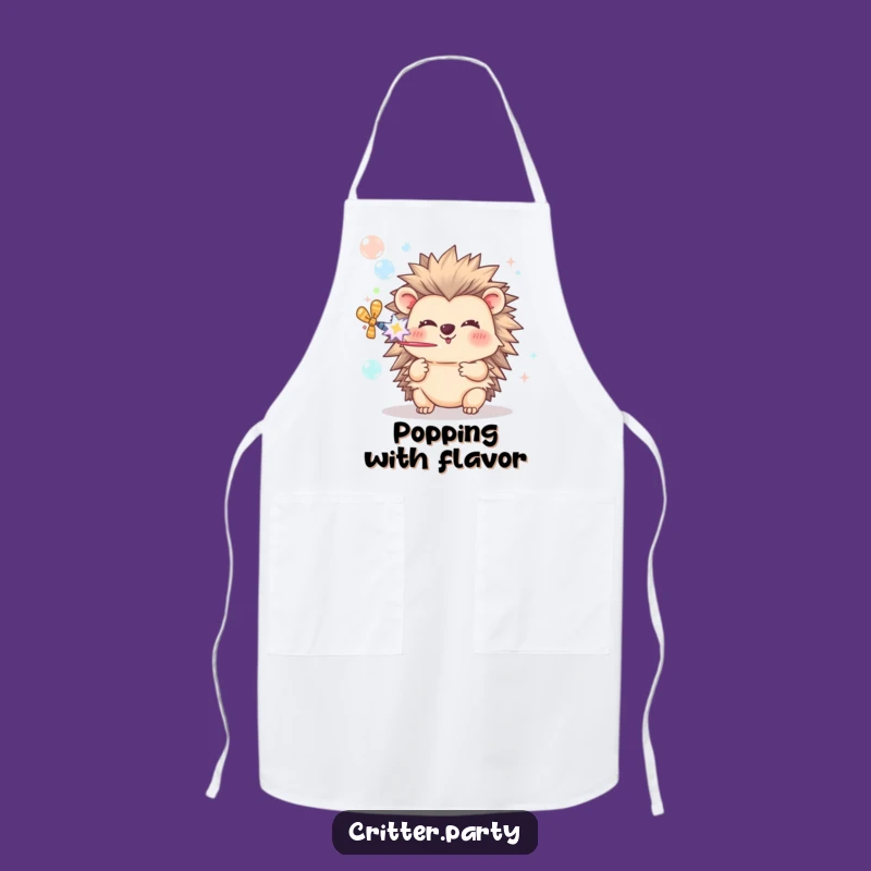 Funny Hedgehog Bubble Popper Apron: Add Fun to Your Kitchen with This Festive Design