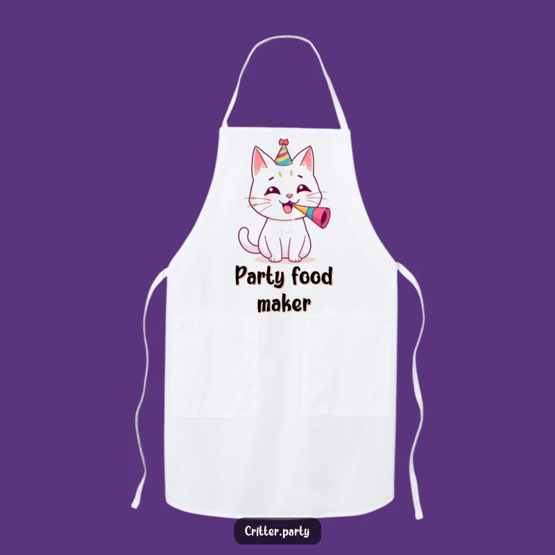Funny Party Chef Cat Apron: Festive Feline Style, Hilarious Kitchen Gift