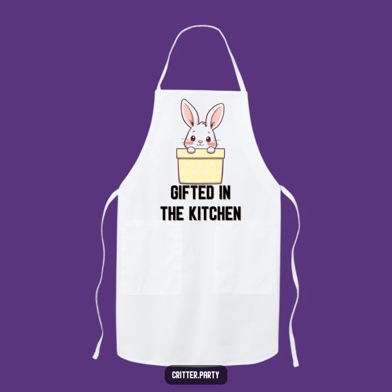 Funny Rabbit Apron: Cook with Curiosity in This Hilarious Gift Box Design!