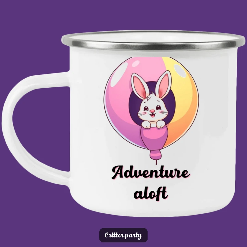 Funny Bunny Balloon Camping Mug: Giggling Critter Surprise, Durable Funny Gift