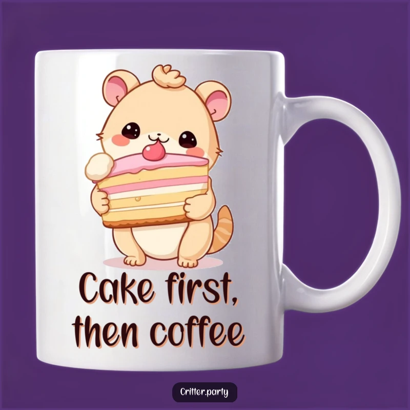 Funny Critter Cake Mug: Indulge in Humor with this Sweet Gift!