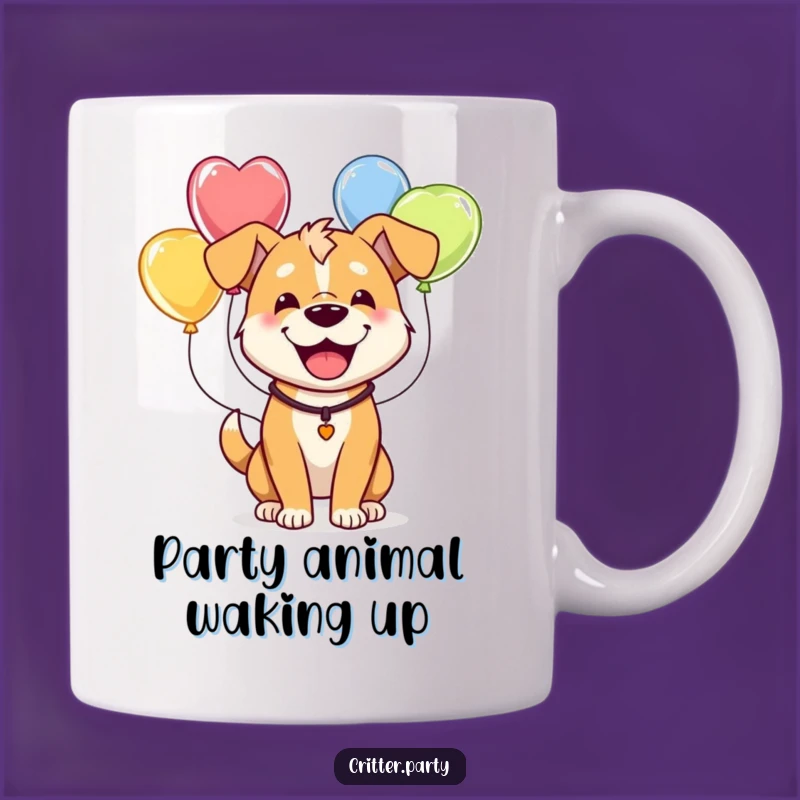 Funny Dog Balloon Mug: Happy Pup, Perfect Comical Gift for Dog Lovers