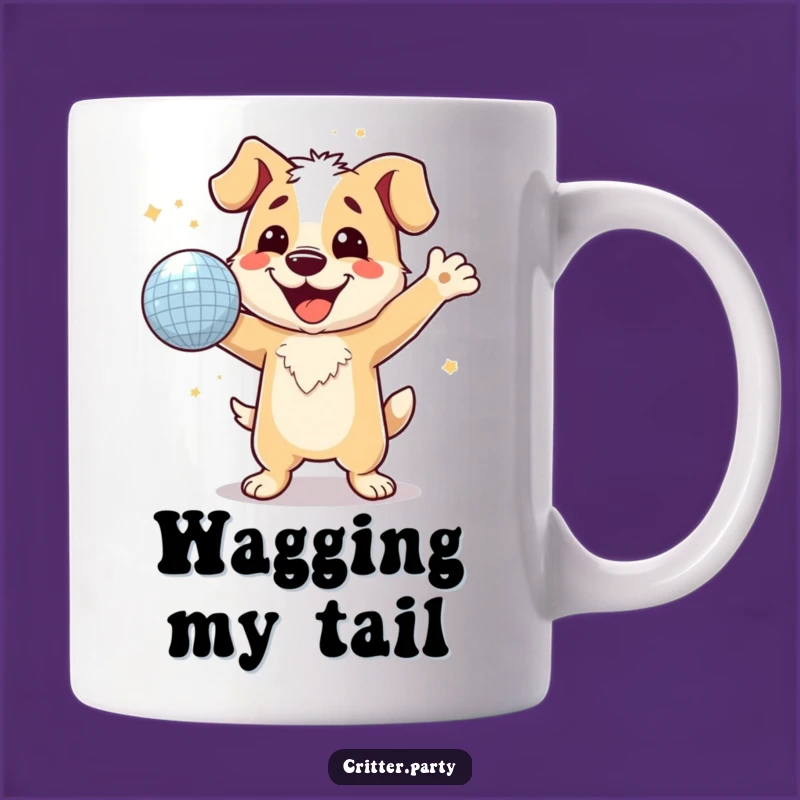 Funny Dog Disco Ball Mug: Hilarious Dancing Pup Gift for Barking Good Times
