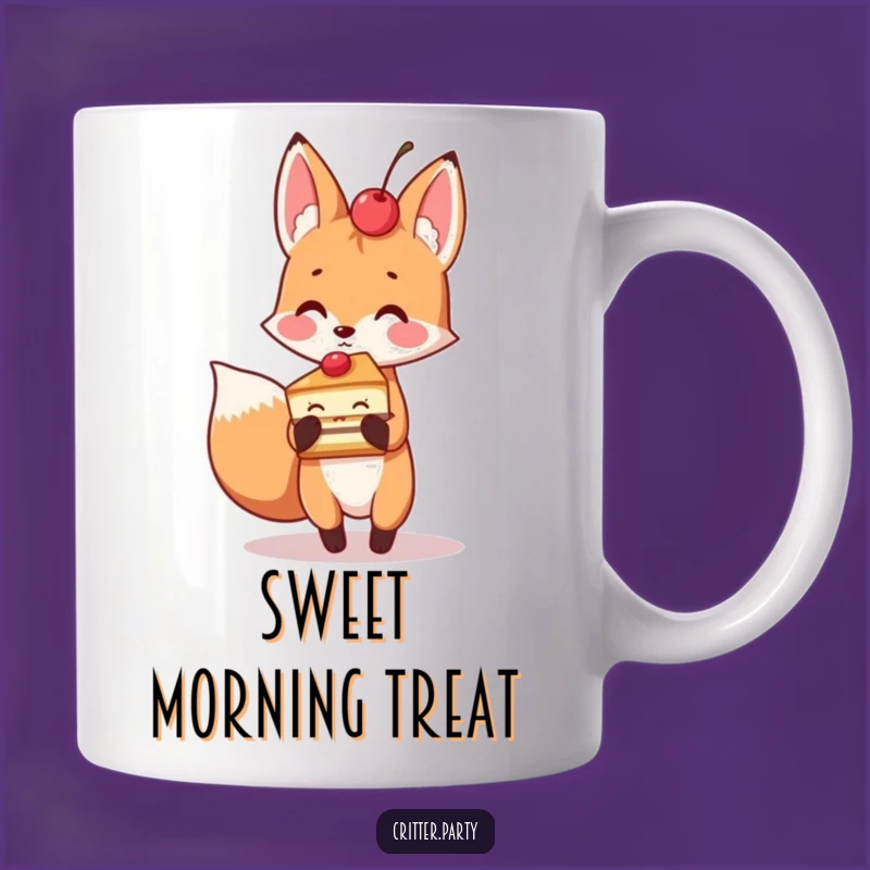 Funny Fox Cake Slice Mug: Hilarious Treat Holder for Sweet Moments