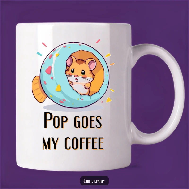 Funny Hamster Party Popper Surprise Mug: Hilarious Hidden Hamster Gift