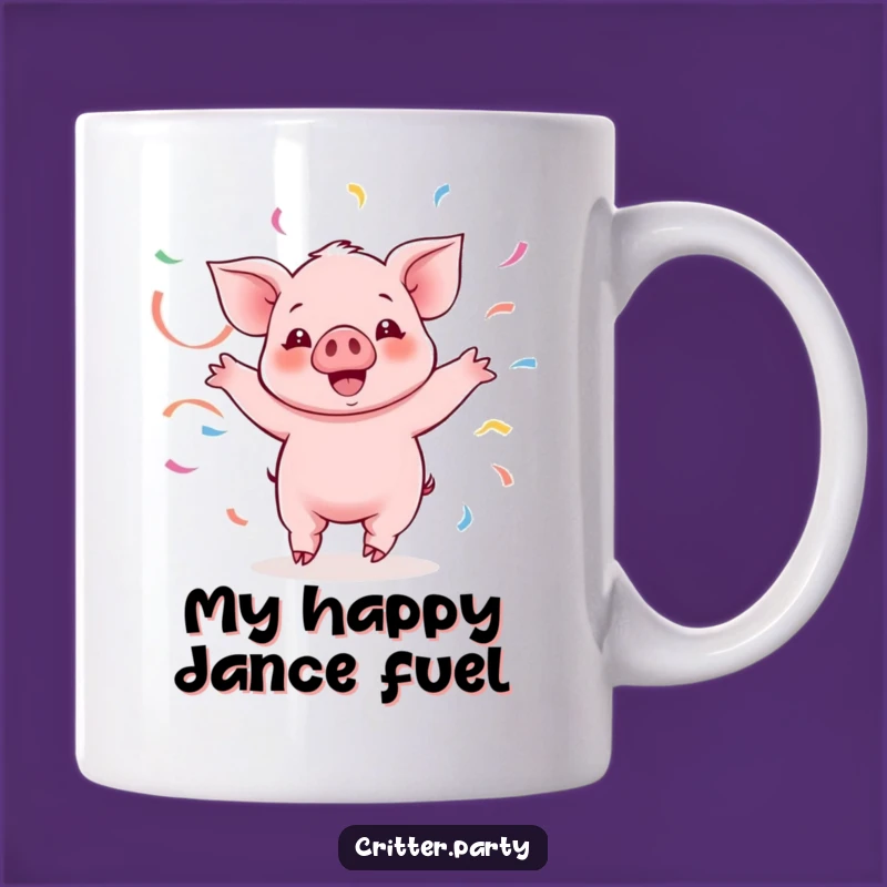 Funny Kawaii Piglet Twirling Mug: Exciting Streamer Piggy Gift for Party Lovers