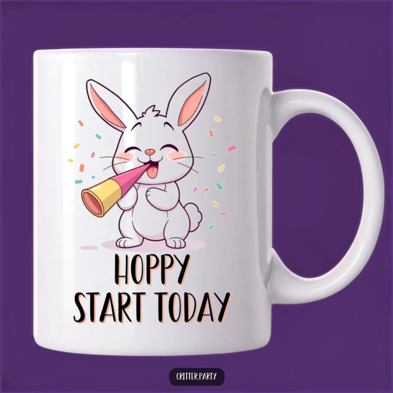 Funny Bunny Party Horn Mug: Hilarious Giggling Character for Joyful Sips