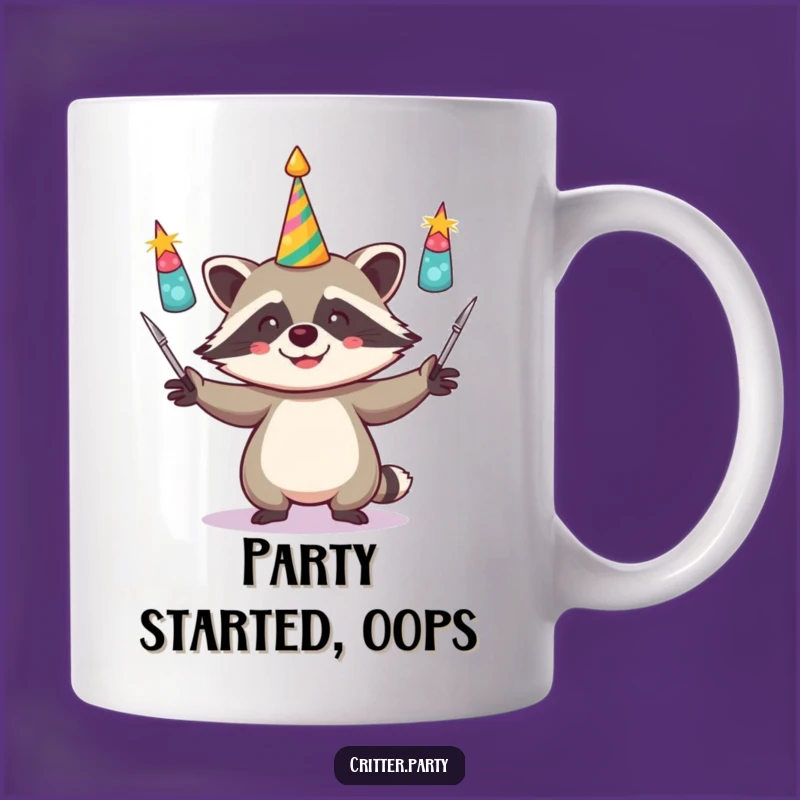Funny Raccoon Juggling Horns Mug: Hilarious Party Starter and Funny Gift