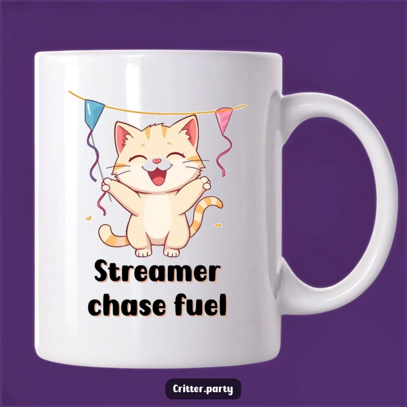 Funny Cat Party Streamer Mug: A Playful and Purrfectly Hilarious Gift