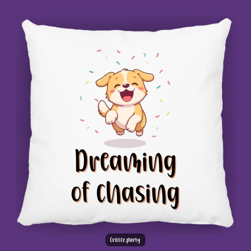 Cozy Funny Excited Dog Confetti Pillow: Add Playful Cheer to Your Home