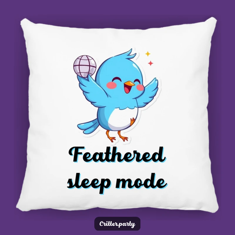 Funny Bird Pillow: Snuggle Up with This Dancing Disco Ball Accent Pillow