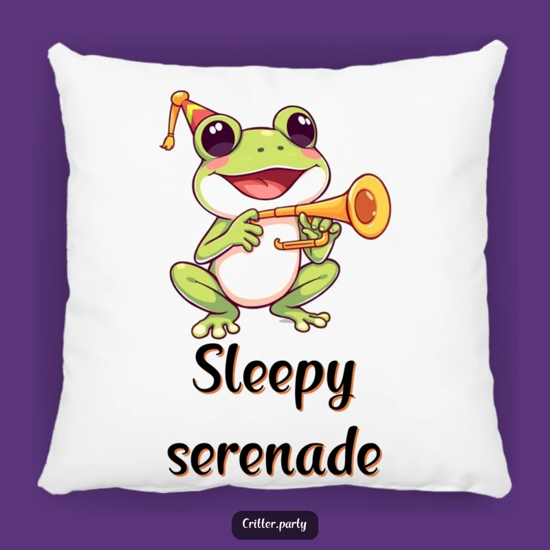 Funny Comfort Pillow: Frog's Sweet Melody, Surprise Funny Gift!
