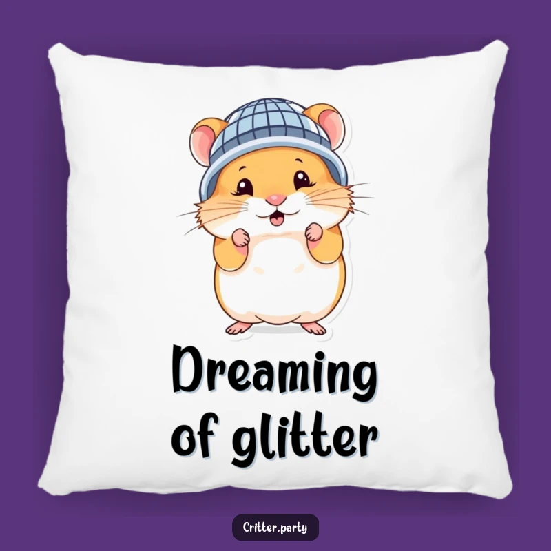 Funny Hamster Disco Ball Pillow: Cozy Cute Character Pillow Gift