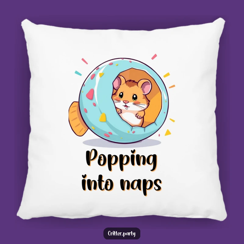 Funny Hamster Party Popper Surprise Pillow: Cozy Fun for Your Home