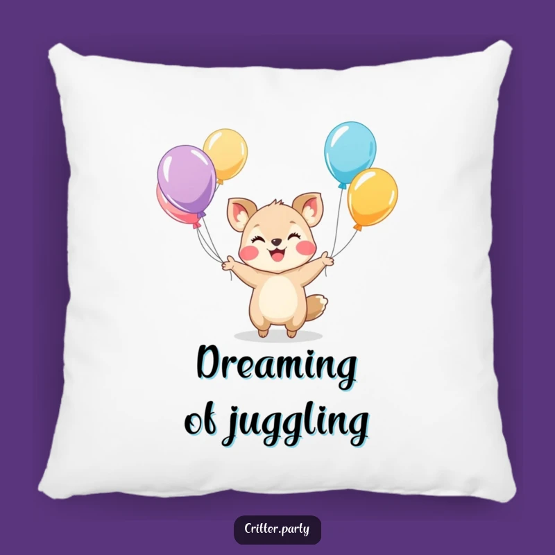 Funny Juggling Animal Pillow: Snuggle Up with Humorous Balloon Comfort!