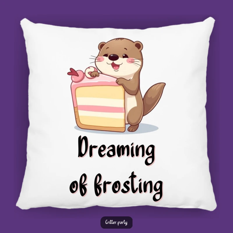 Funny Otter Cake Dance Pillow: Cozy Comfort with a Hilarious Dancing Otter Design