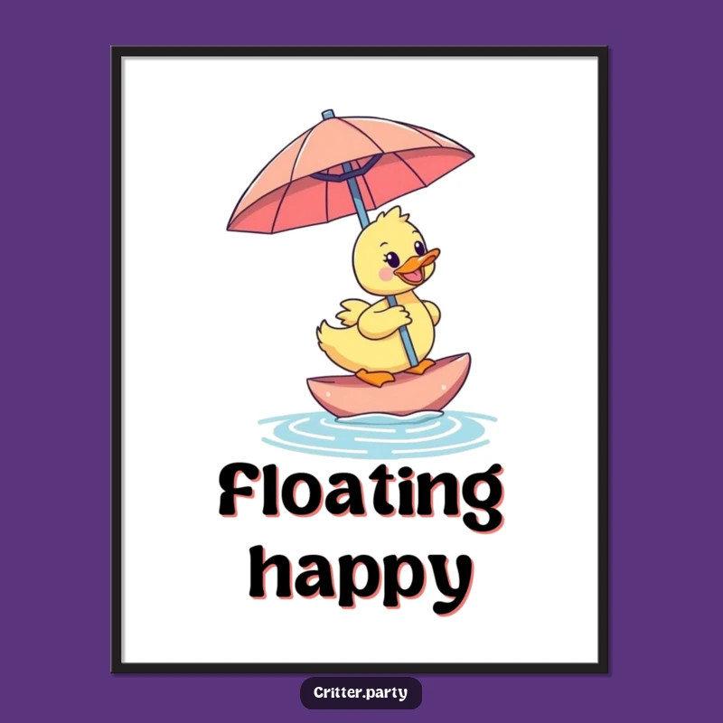 Funny Duckling Umbrella Digital Art: Instant Tropical Decor, Hilarious Fun