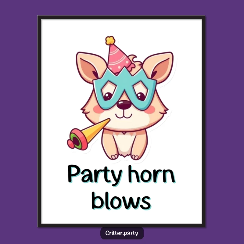 Funny Party Animal Digital Art: Instant Festive Humor for Your Walls!