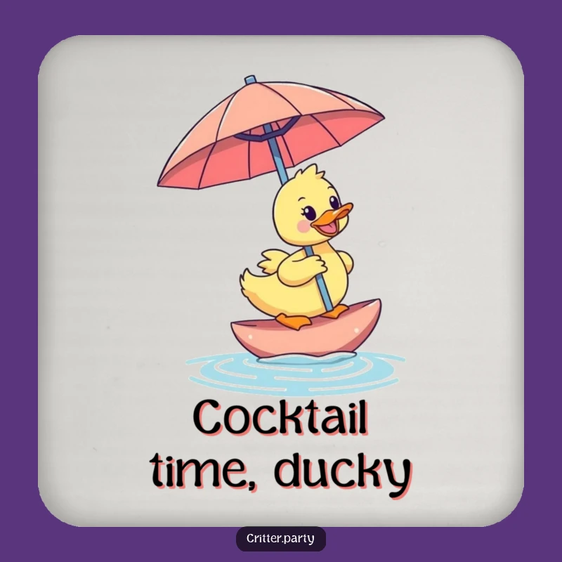 Funny Duckling Umbrella Coaster: Protect Surfaces with Hilarious Tropical Charm