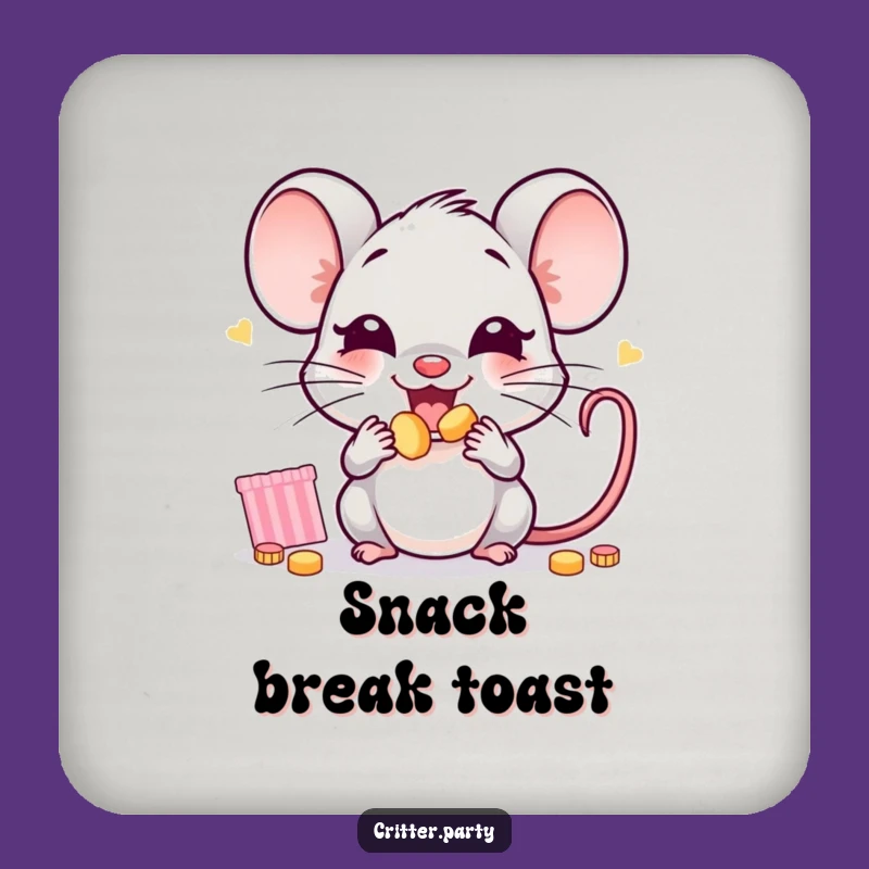Funny Mouse Coaster: Protect Surfaces with this Snack-Loving Design