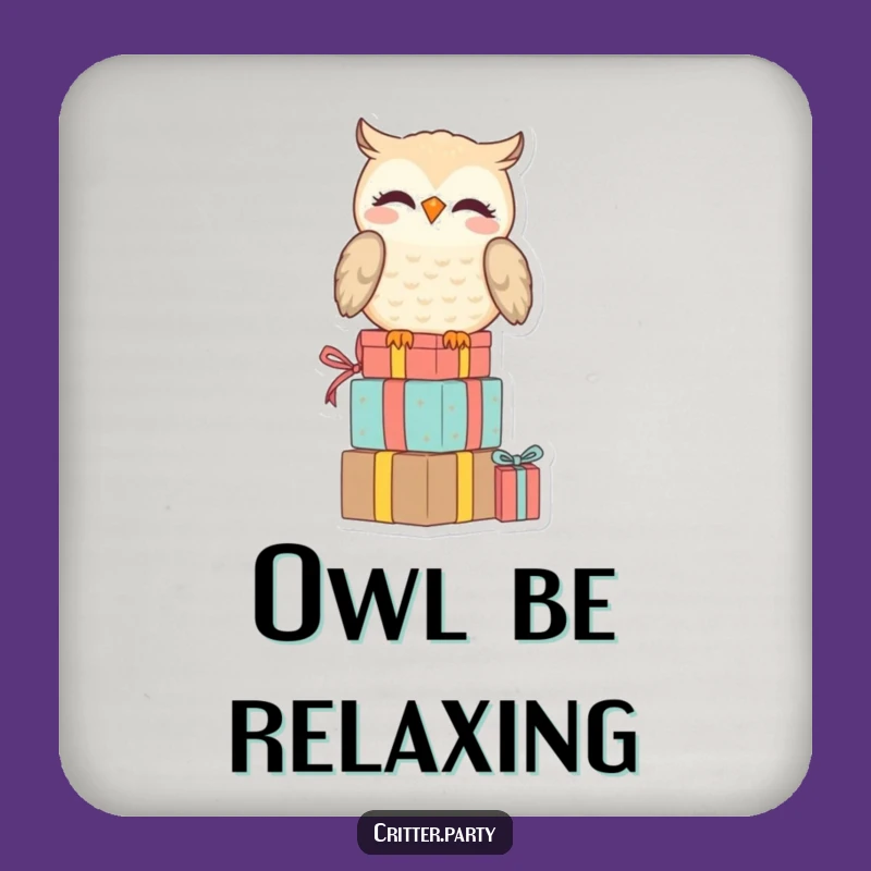 Funny Owl Coasters: Protect Surfaces with This Hilarious Amused Perch!