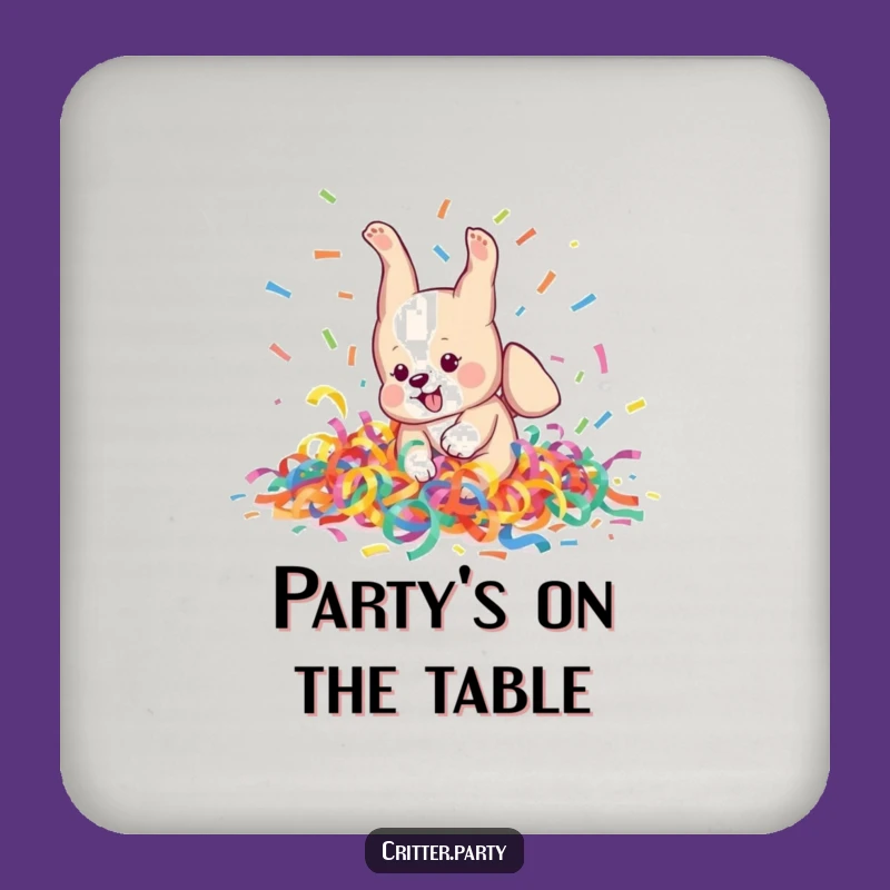 Funny Puppy Coaster: Protect Surfaces with This Streamer-Tumbling Pup!