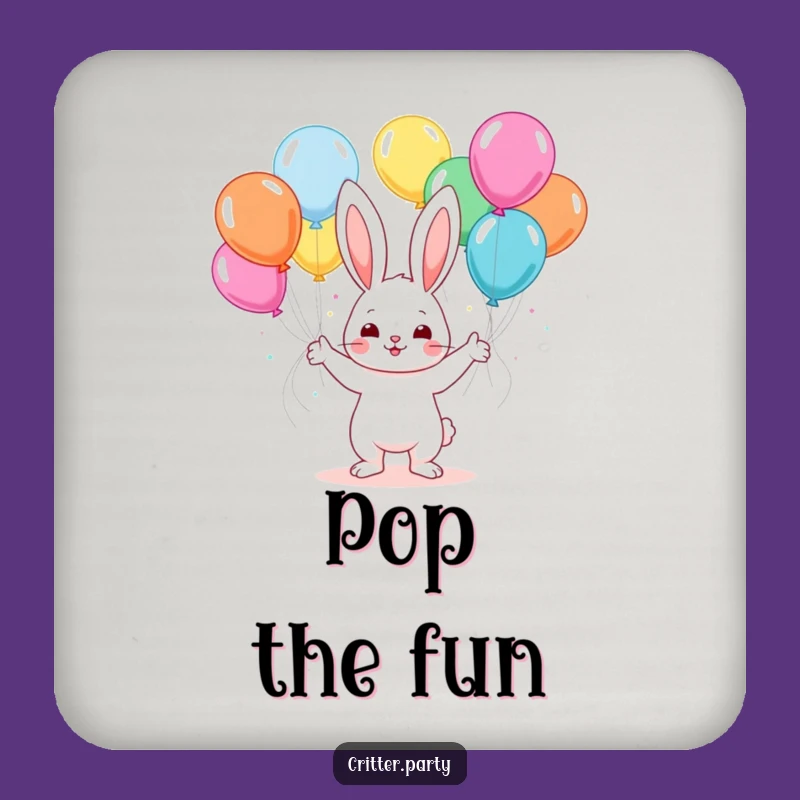 Funny Kawaii Bunny Coaster Set: Festive Party Decor Gift