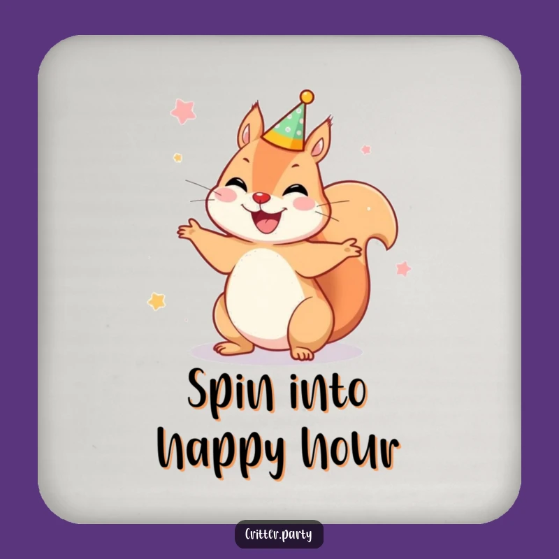 Funny Squirrel Coasters: Protect Surfaces with This Hilarious Spinning Party Flair!