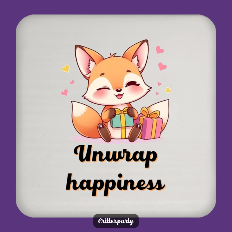 Funny Fox Juggling Coaster: Witty Surface Protection, Adorable Funny Gift