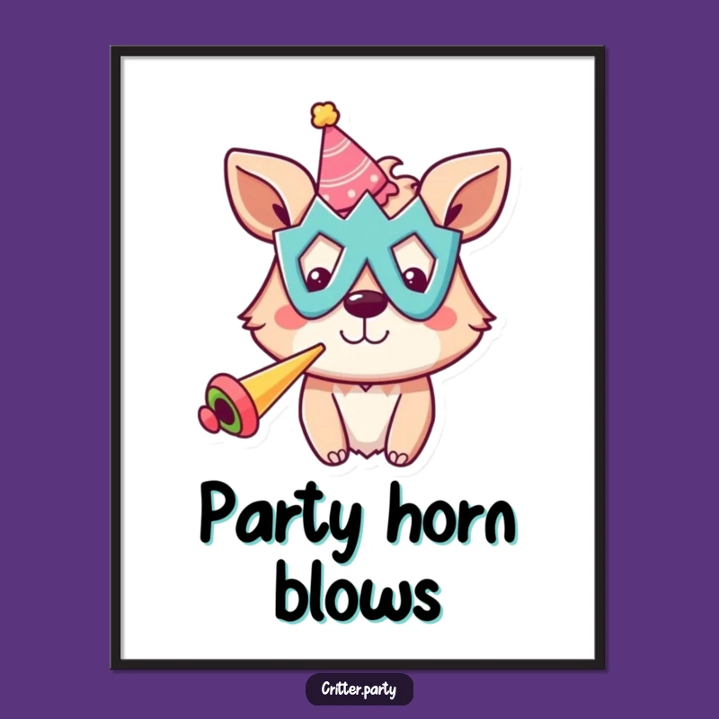 Funny Party Animal Poster: Decorate with Loud Humor and Festive Charm!