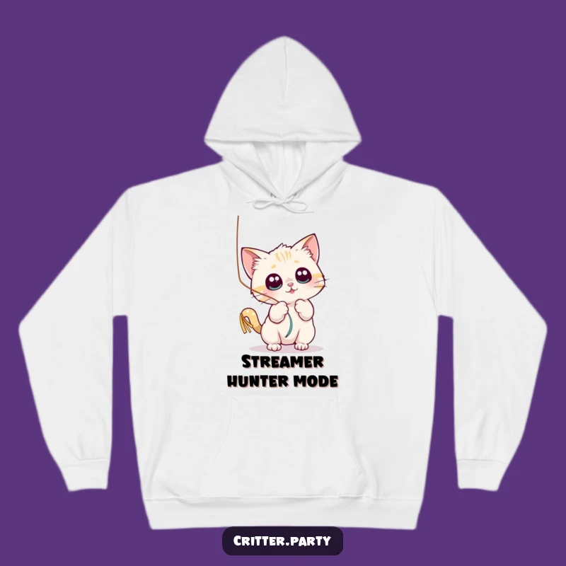 Cozy Funny Cat Streamer Hoodie: Your Warm Companion for Playful Moments