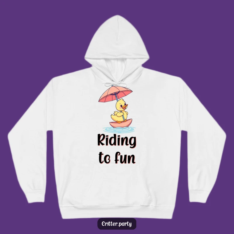 Cozy Funny Duckling Umbrella Hoodie: Stay Warm with Hilarious Tropical Vibes