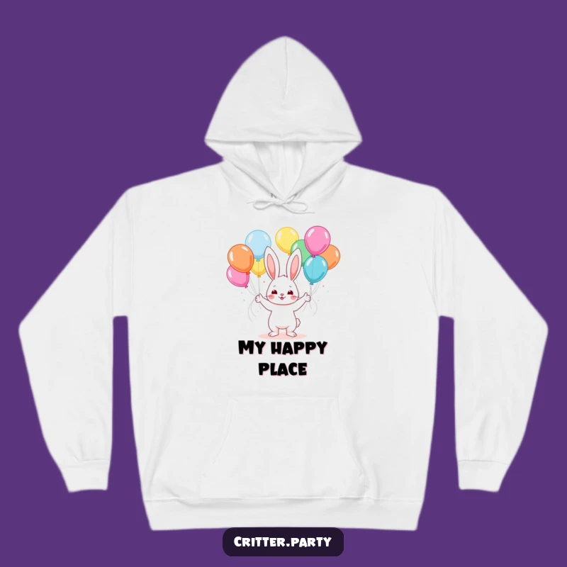 Cozy Funny Kawaii Bunny Party Hoodie: Warm Festive Apparel Gift