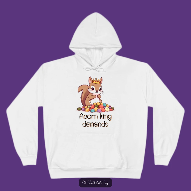 Cozy Funny Squirrel King Hoodie: Royal Comfort and Funny Treats