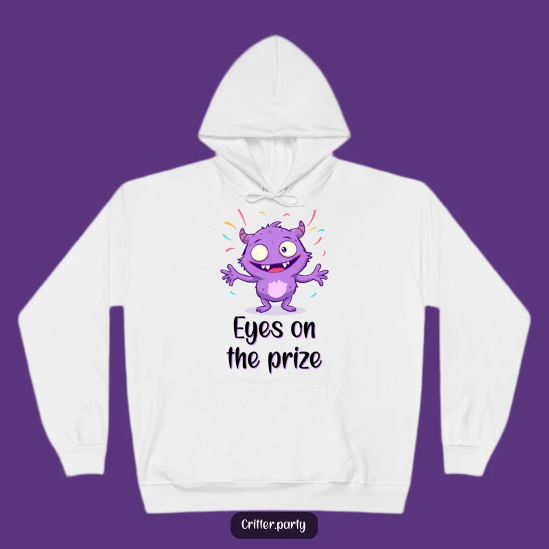 Funny Monster Hoodie: Cozy Up with This Giggling Purple Dancer Party Design