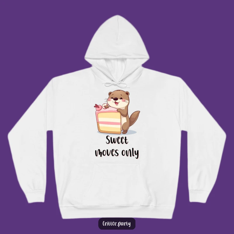 Funny Otter Cake Dance Hoodie: Cozy Up with a Hilarious Otter's Festive Celebration