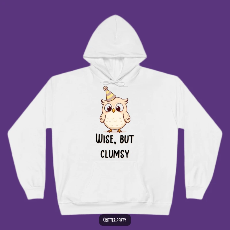 Funny Owl Hoodie: Cozy Surprise with a Tilted Party Hat for a Great Gift