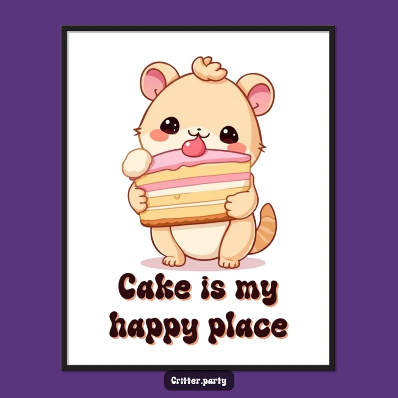 Free Printable Wall Art: Cake Critter Hilarious Downloadable Decor for Sweet Spaces