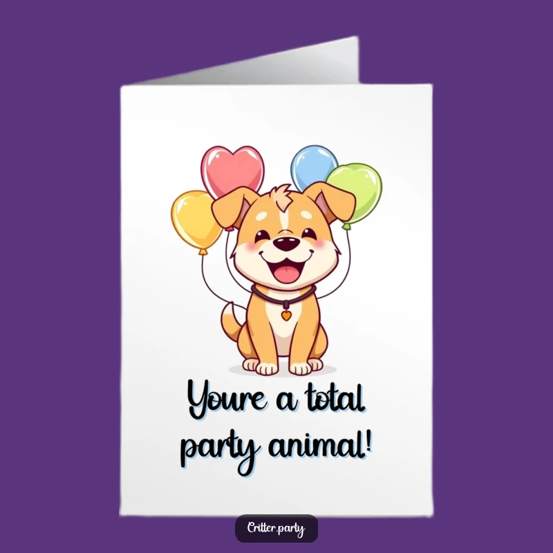 Free Printable Dog Congrats Card: Funny Balloon Pup Downloadable Gift