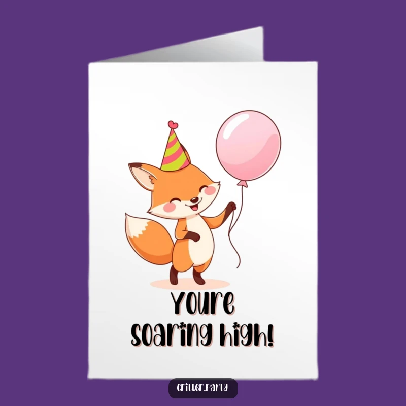 Free Printable Congrats Card: Fox Party Humor for Celebratory Moments