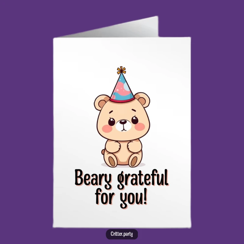 Free Printable Funny Bear Thank You Card: DIY Downloadable Gratitude with Giggles
