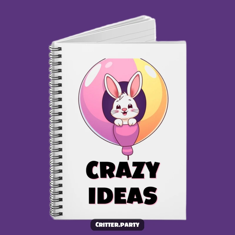 Funny Bunny Balloon Notebook: Giggling Critter Journal, Ideal Funny Gift for Ideas