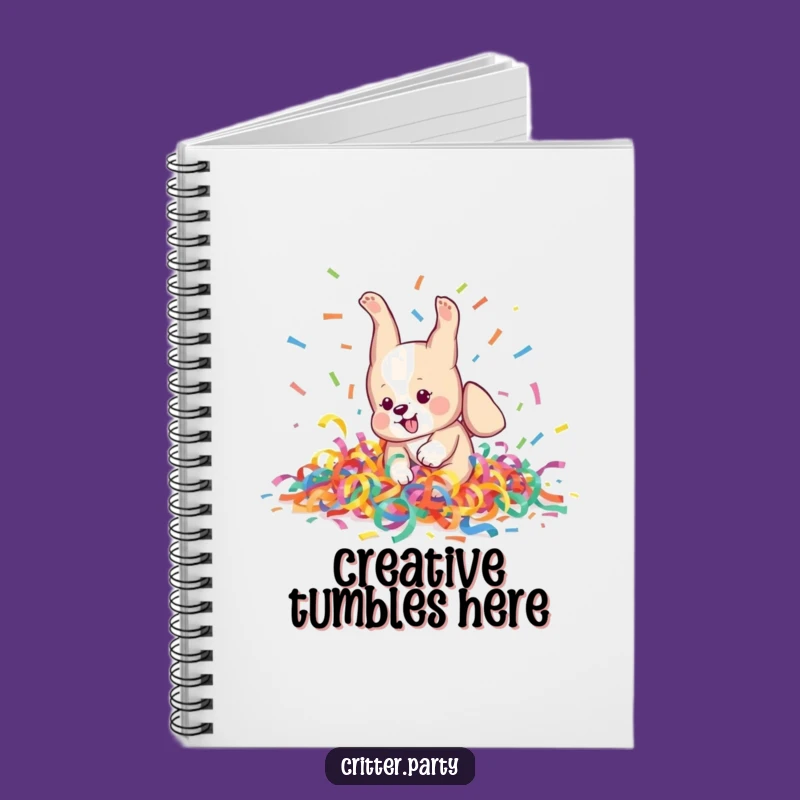 Funny Puppy Ideas Notebook: Jot Down Fun with This Streamer-Tumbling Pup!