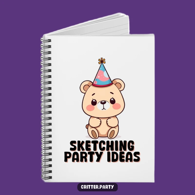 Funny Bear Party Hat Notebook: Jot Down Ideas with This Hilarious Companion