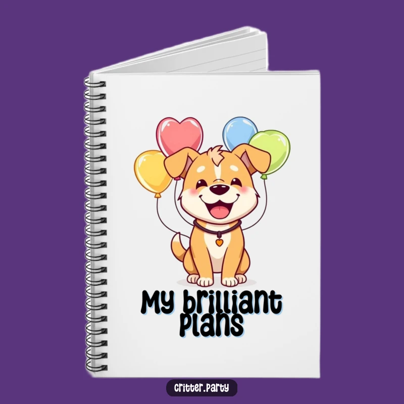 Funny Dog Balloon Notebook: Happy Pup Journal, Perfect Gift for Dog Fans