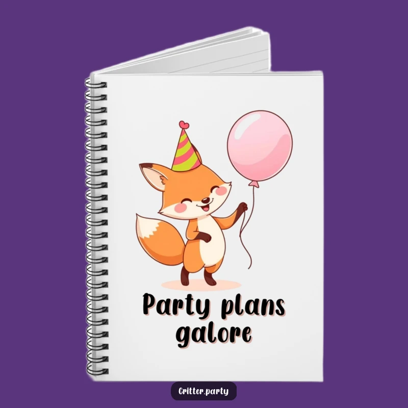 Funny Fox Party Ideas Notebook: Dancing with Balloon, Creative Humor Gift